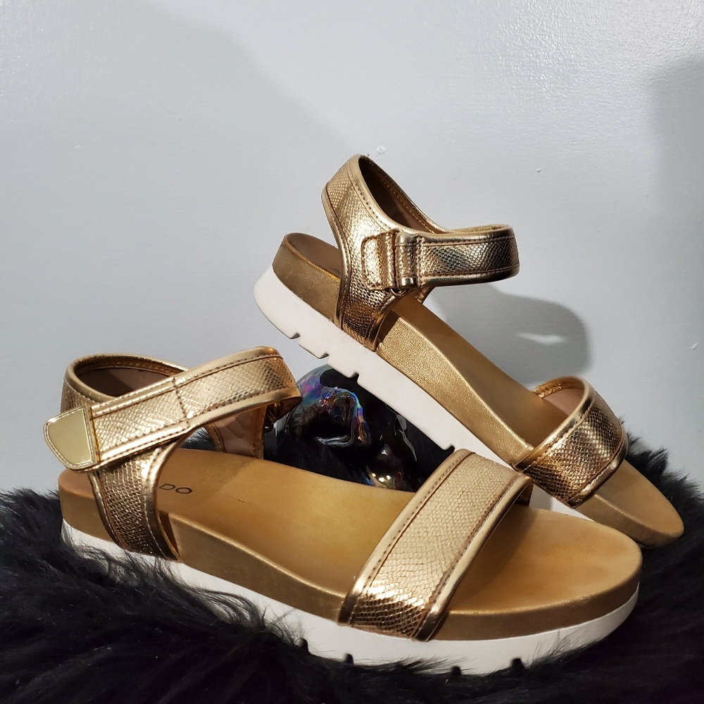 Aldo gold sandels